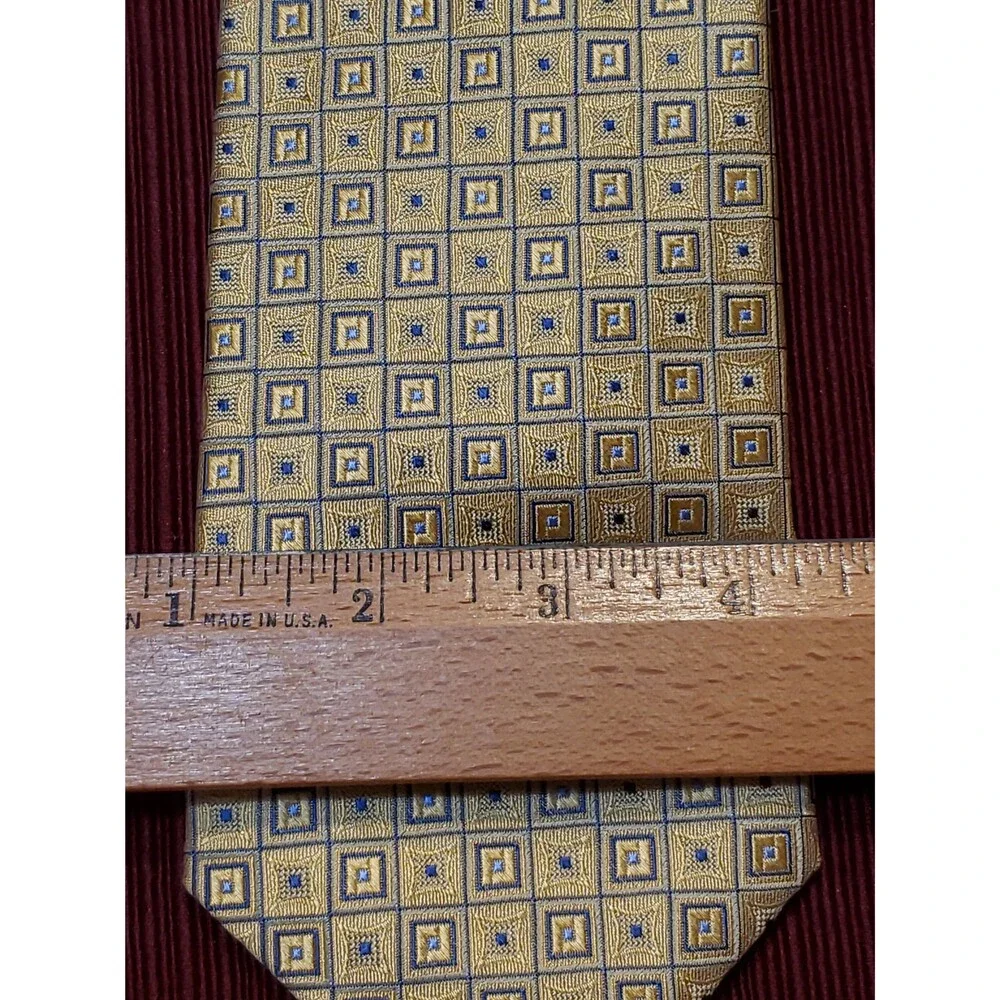 Vintage Tommy Hilfiger Necktie Featuring Blue White and Gold Fashion Clothes